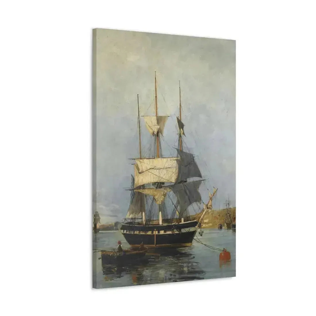 Konstantinos Volanakis (1837-1907) Greek Ship - Canvas Wall Art - The Sticker Space