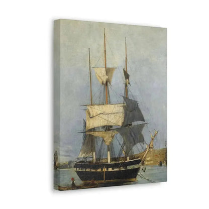 Konstantinos Volanakis (1837-1907) Greek Ship - Canvas Wall Art - The Sticker Space