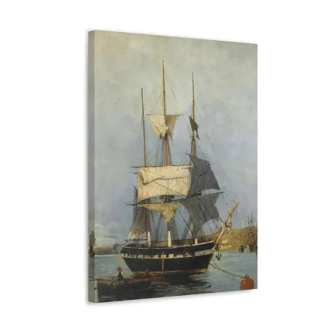 Konstantinos Volanakis (1837-1907) Greek Ship - Canvas Wall Art - The Sticker Space