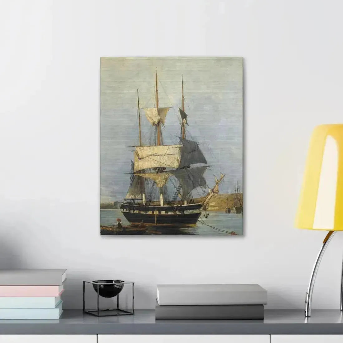 Konstantinos Volanakis (1837-1907) Greek Ship - Canvas Wall Art - The Sticker Space