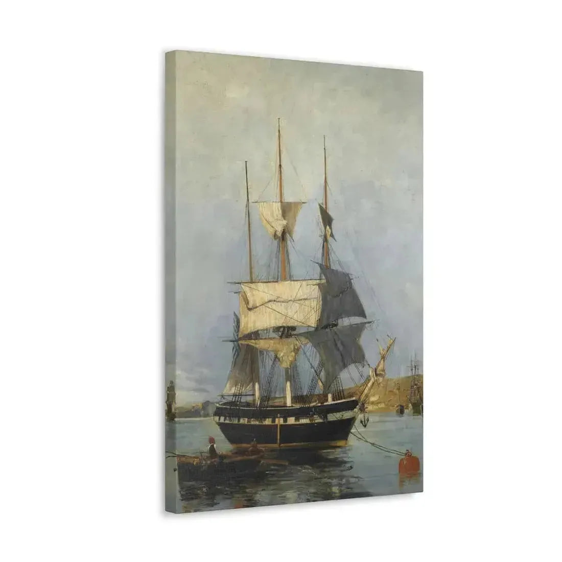 Konstantinos Volanakis (1837-1907) Greek Ship - Canvas Wall Art - The Sticker Space