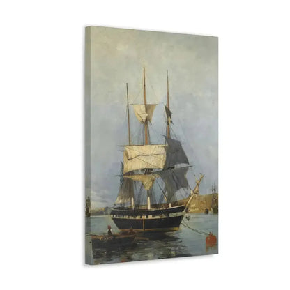 Konstantinos Volanakis (1837-1907) Greek Ship - Canvas Wall Art - The Sticker Space