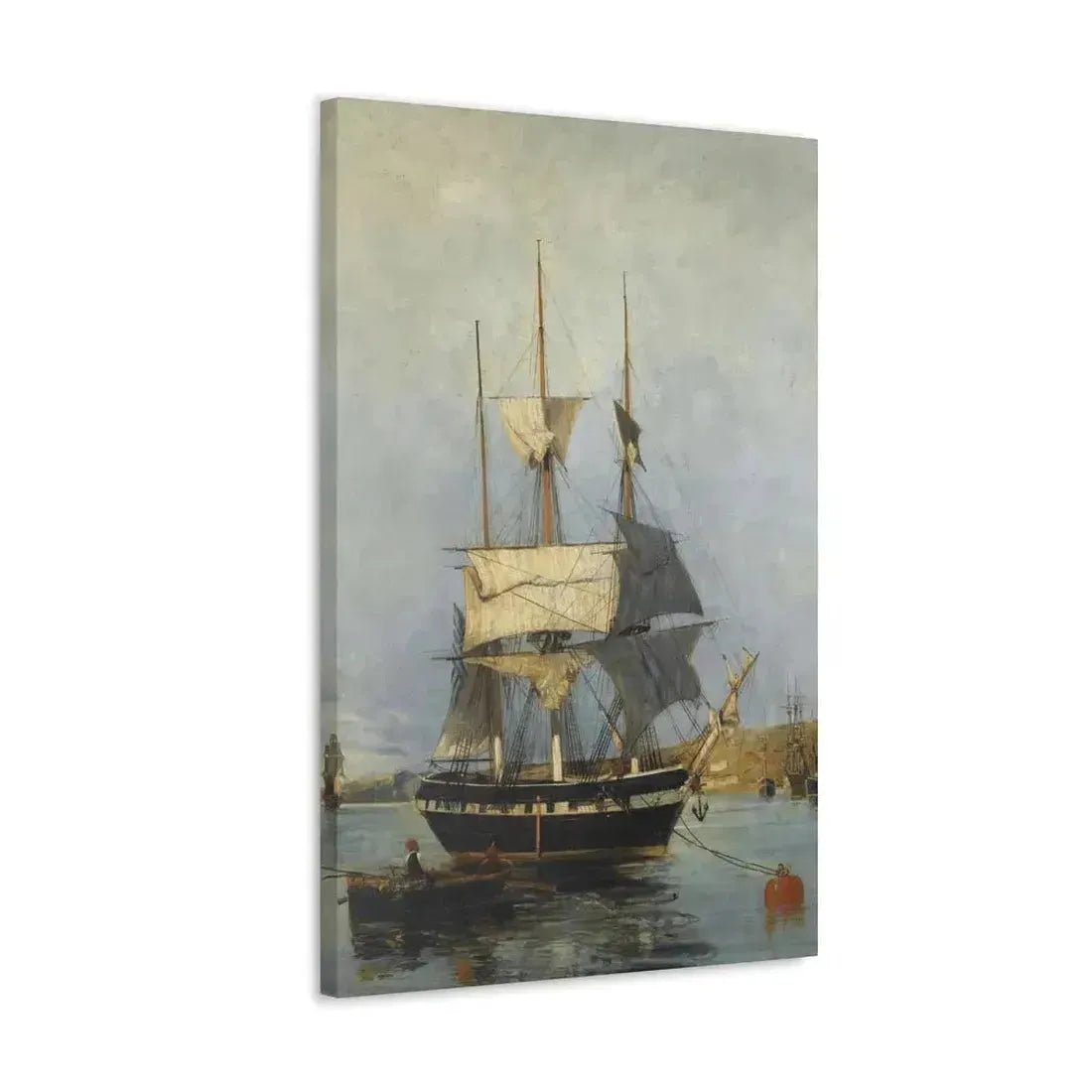 Konstantinos Volanakis (1837-1907) Greek Ship - Canvas Wall Art - The Sticker Space