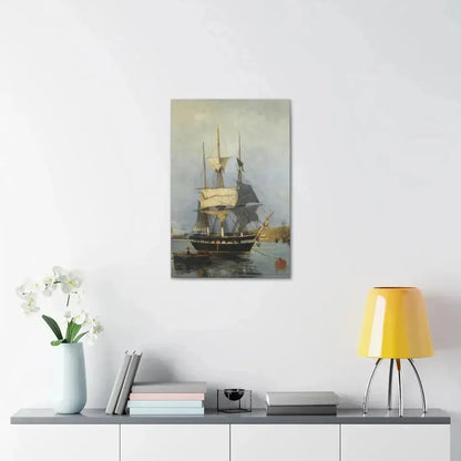 Konstantinos Volanakis (1837-1907) Greek Ship - Canvas Wall Art - The Sticker Space
