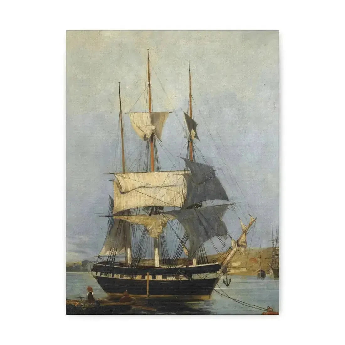 Konstantinos Volanakis (1837-1907) Greek Ship - Canvas Wall Art - The Sticker Space