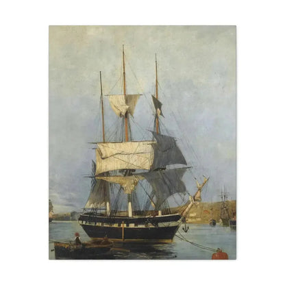 Konstantinos Volanakis (1837-1907) Greek Ship - Canvas Wall Art - The Sticker Space