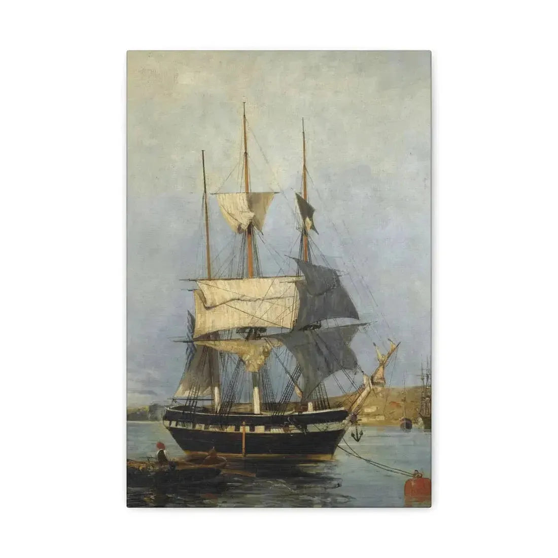 Konstantinos Volanakis (1837-1907) Greek Ship - Canvas Wall Art - The Sticker Space
