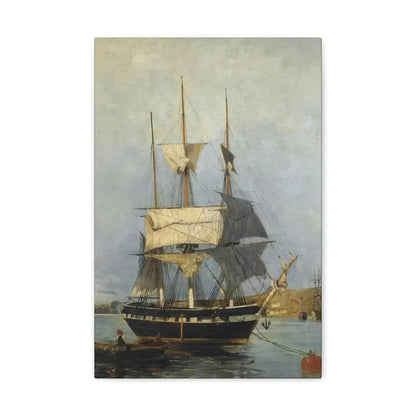 Konstantinos Volanakis (1837-1907) Greek Ship - Canvas Wall Art - The Sticker Space