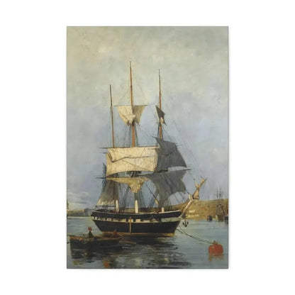 Konstantinos Volanakis (1837-1907) Greek Ship - Canvas Wall Art - The Sticker Space