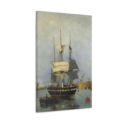 Konstantinos Volanakis (1837-1907) Greek Ship - Canvas Wall Art - The Sticker Space