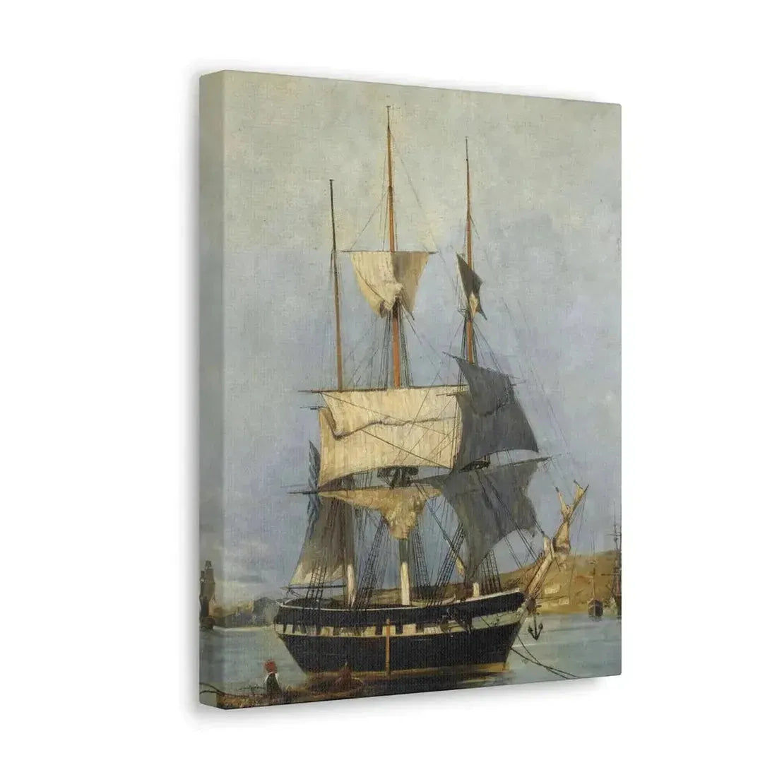 Konstantinos Volanakis (1837-1907) Greek Ship - Canvas Wall Art - The Sticker Space