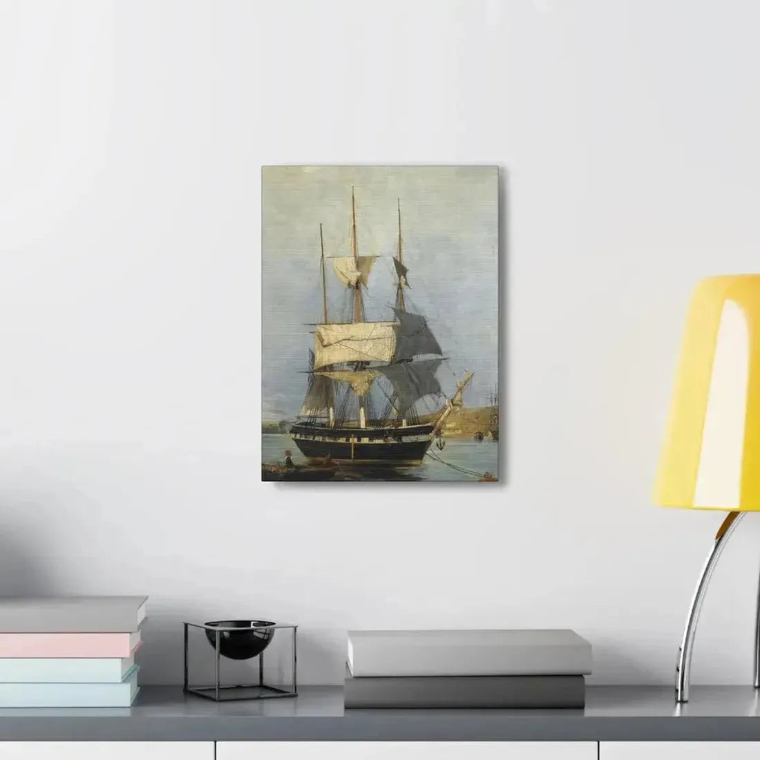 Konstantinos Volanakis (1837-1907) Greek Ship - Canvas Wall Art - The Sticker Space