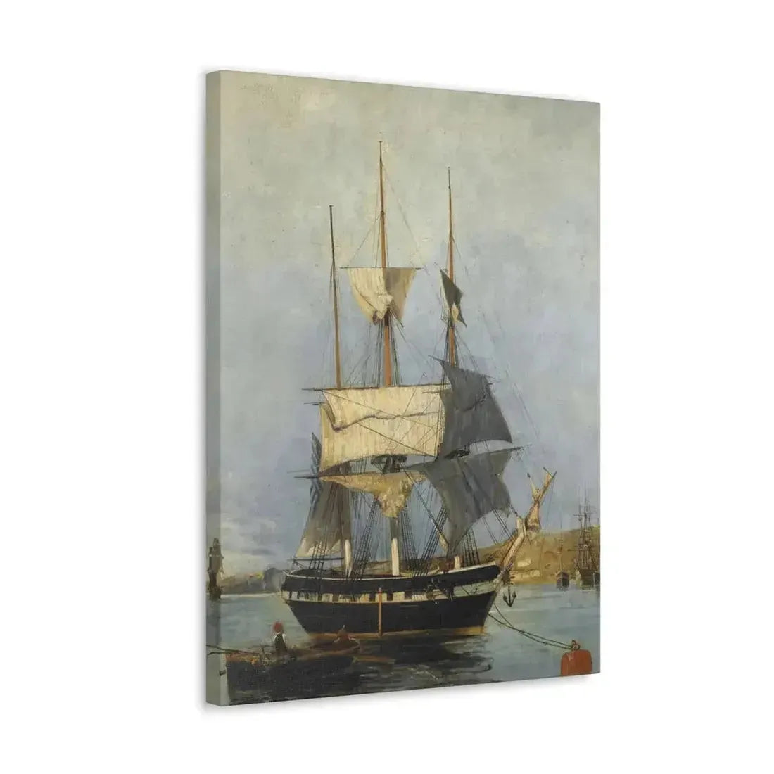 Konstantinos Volanakis (1837-1907) Greek Ship - Canvas Wall Art - The Sticker Space
