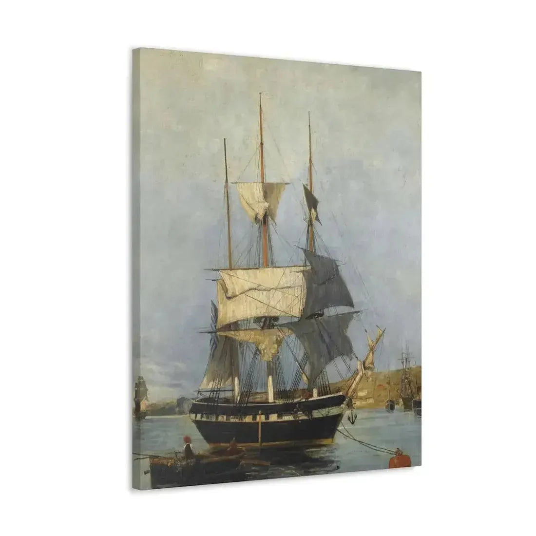 Konstantinos Volanakis (1837-1907) Greek Ship - Canvas Wall Art - The Sticker Space