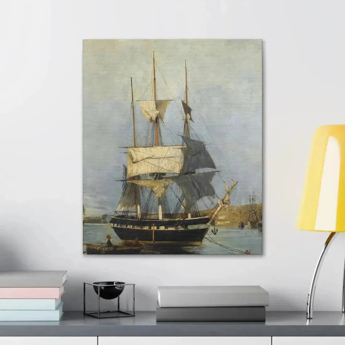 Konstantinos Volanakis (1837-1907) Greek Ship - Canvas Wall Art - The Sticker Space