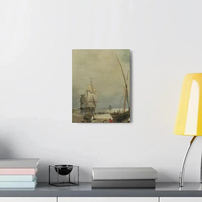 Konstantinos Volanakis (1837-1907) Mending the nets - Canvas Wall Art - The Sticker Space