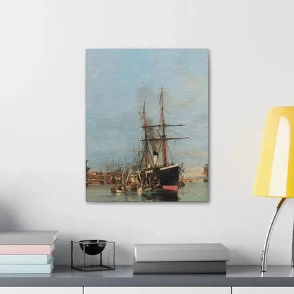 Konstantinos Volanakis (1837-1907) The port of Piraeus - Canvas Wall Art - The Sticker Space