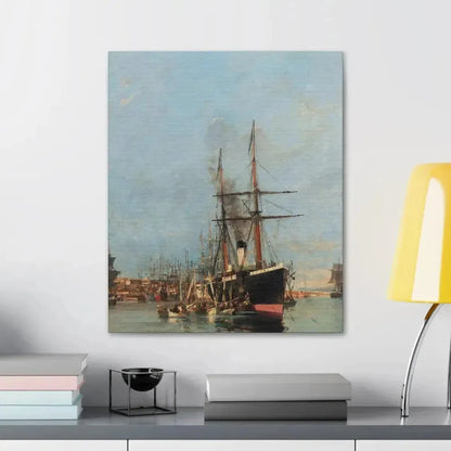 Konstantinos Volanakis (1837-1907) The port of Piraeus - Canvas Wall Art - The Sticker Space