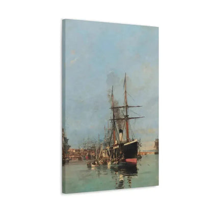 Konstantinos Volanakis (1837-1907) The port of Piraeus - Canvas Wall Art - The Sticker Space