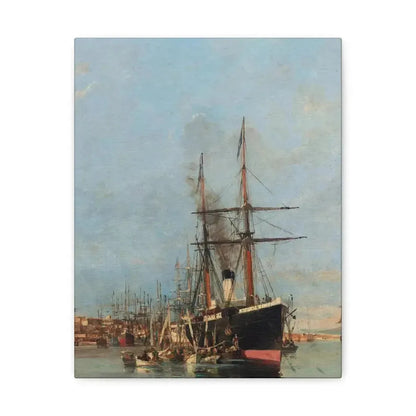 Konstantinos Volanakis (1837-1907) The port of Piraeus - Canvas Wall Art - The Sticker Space