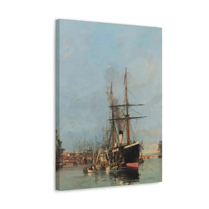 Konstantinos Volanakis (1837-1907) The port of Piraeus - Canvas Wall Art - The Sticker Space