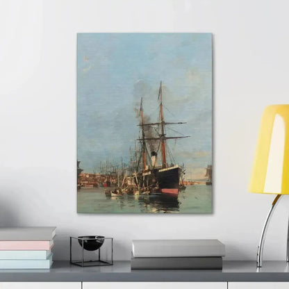Konstantinos Volanakis (1837-1907) The port of Piraeus - Canvas Wall Art - The Sticker Space