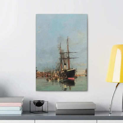 Konstantinos Volanakis (1837-1907) The port of Piraeus - Canvas Wall Art - The Sticker Space