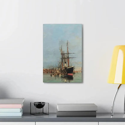 Konstantinos Volanakis (1837-1907) The port of Piraeus - Canvas Wall Art - The Sticker Space