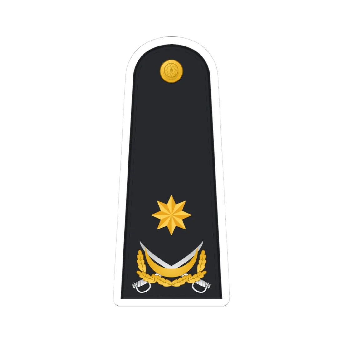 Kontr admiral AzHDQ (Azerbaijan) (Military Rank) STICKER Vinyl Kiss-Cut Decal 3 Inch White - The Sticker Space