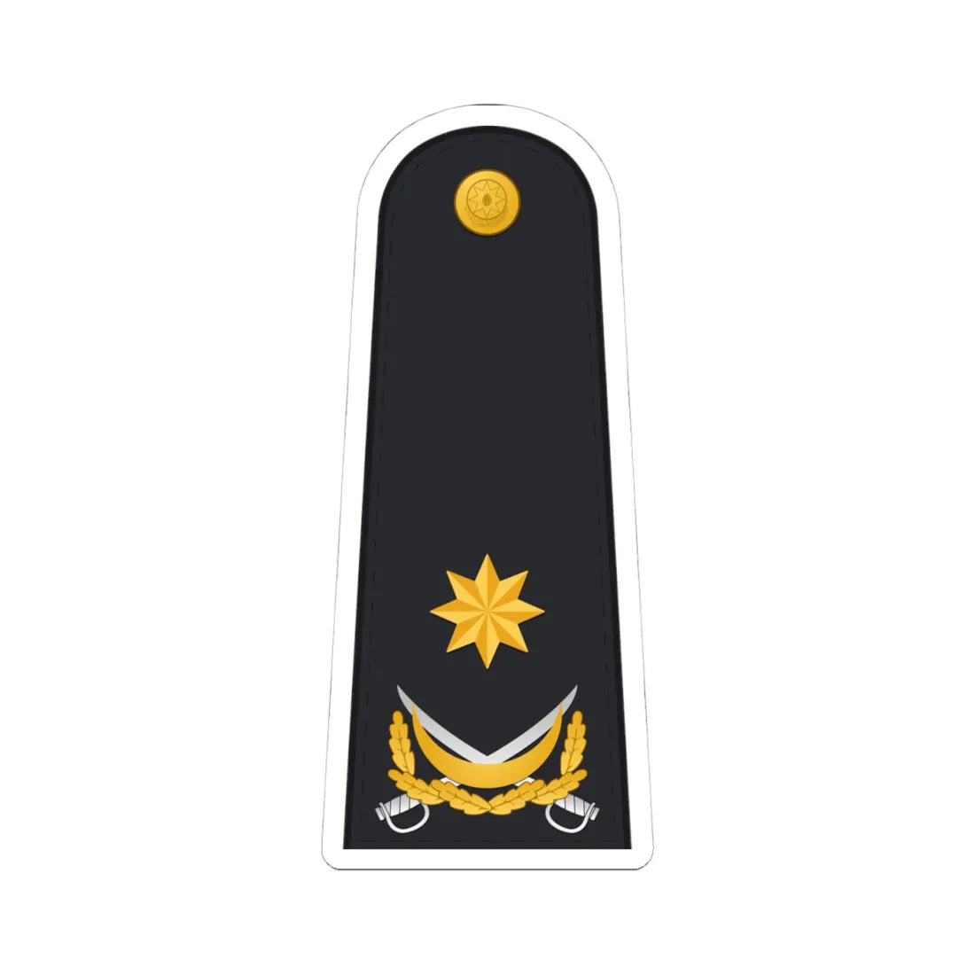 Kontr admiral AzHDQ (Azerbaijan) (Military Rank) STICKER Vinyl Kiss-Cut Decal 4 Inch White - The Sticker Space