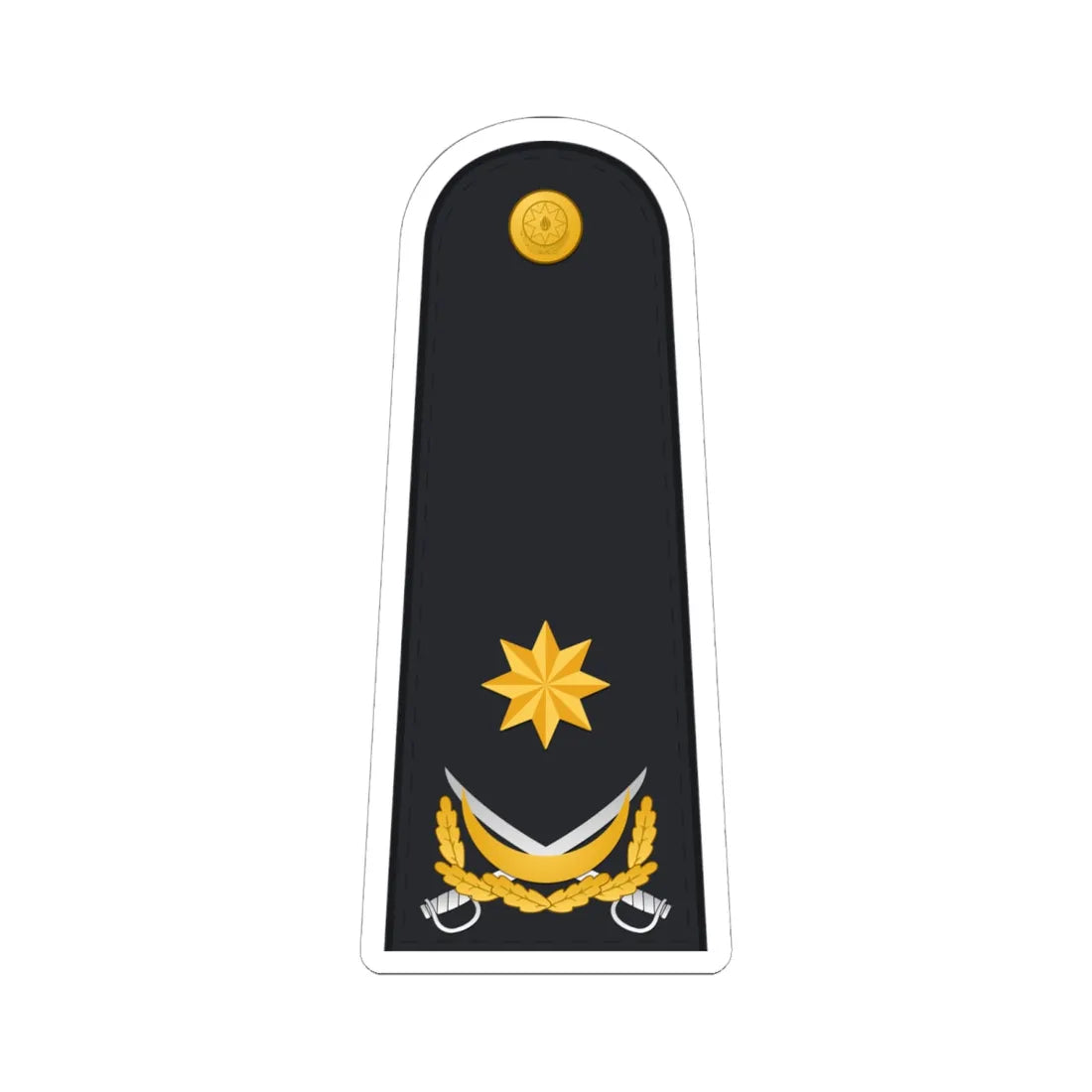 Kontr admiral AzHDQ (Azerbaijan) (Military Rank) STICKER Vinyl Kiss-Cut Decal 6 Inch White - The Sticker Space