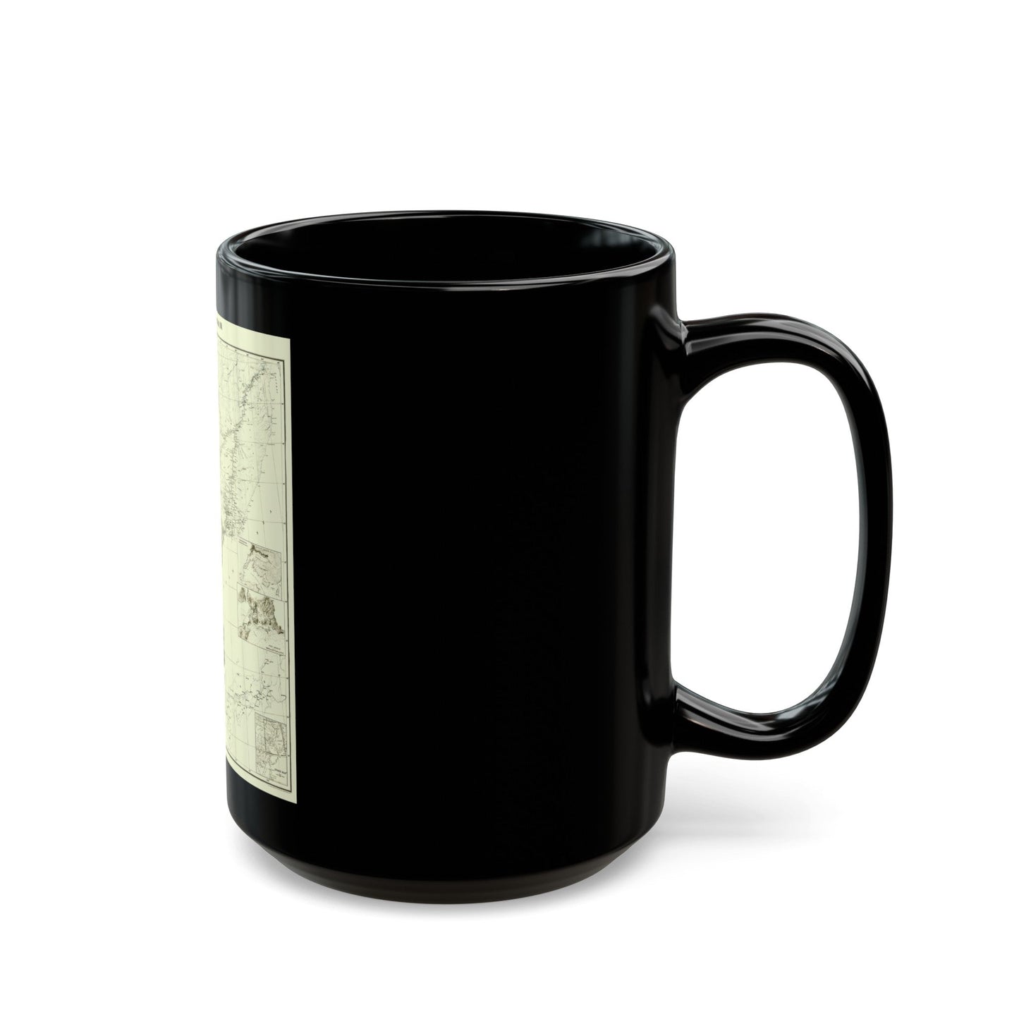 Korea and Manchuria (1904) (Map) Black Coffee Mug-The Sticker Space