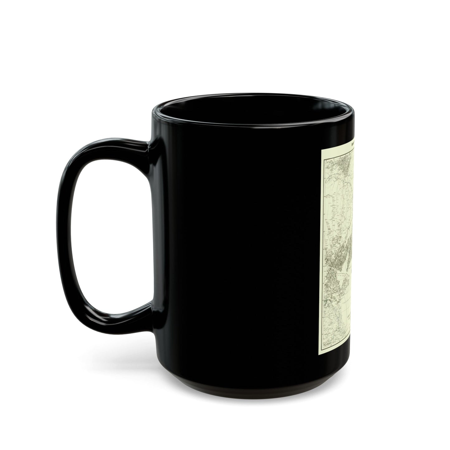 Korea and Manchuria (1904) (Map) Black Coffee Mug-The Sticker Space