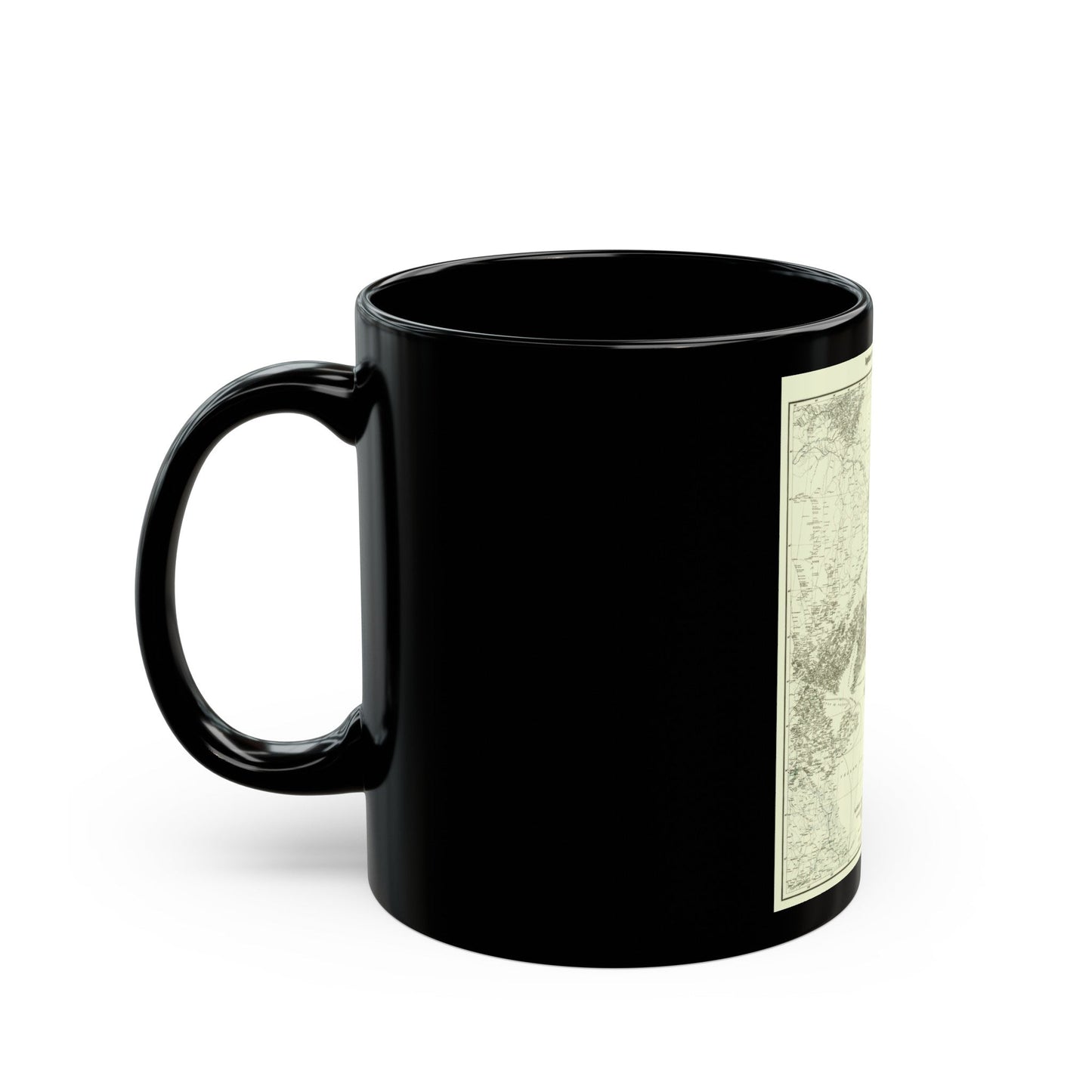 Korea and Manchuria (1904) (Map) Black Coffee Mug-The Sticker Space