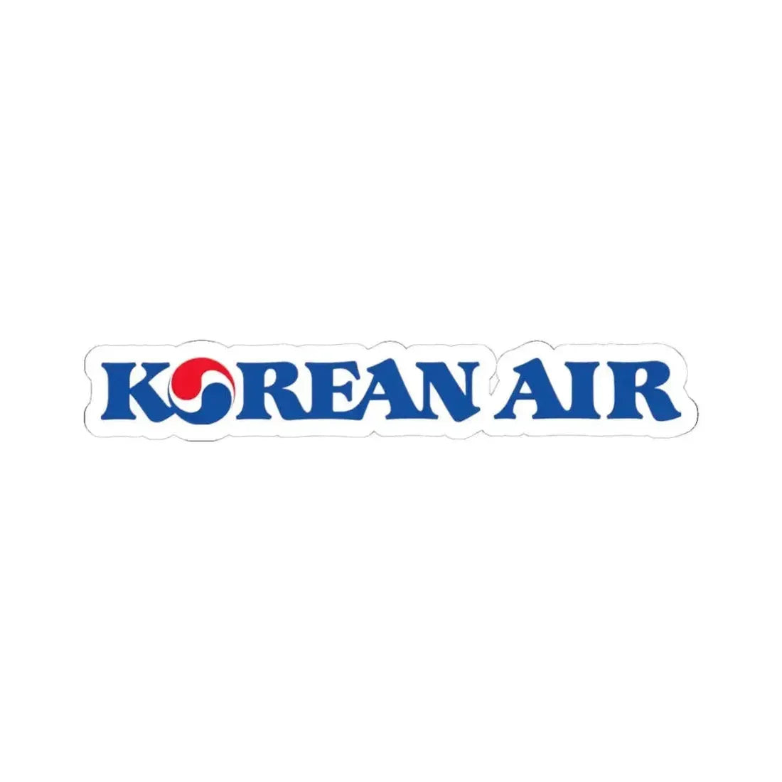 Korean Air Lines Co. Ltd. (Logo) STICKER Vinyl Kiss-Cut Decal 4 Inch White - The Sticker Space