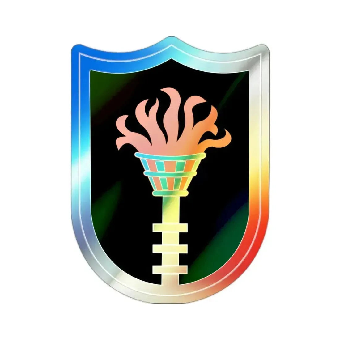 Korean Communications Zone (U.S. Army) Holographic STICKER Die-Cut Vinyl Decal 2 Inch Holographic - The Sticker Space
