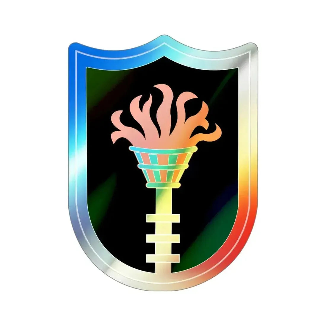 Korean Communications Zone (U.S. Army) Holographic STICKER Die-Cut Vinyl Decal 4 Inch Holographic - The Sticker Space