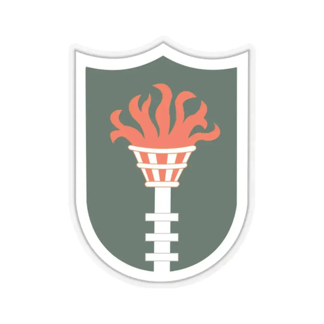 Korean Communications Zone (U.S. Army) STICKER Vinyl Kiss-Cut Decal 2 Inch Transparent - The Sticker Space