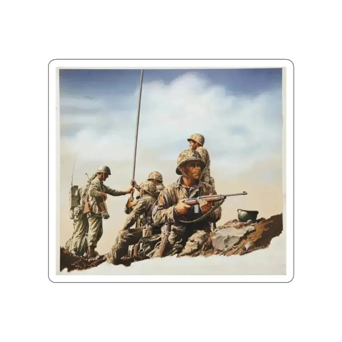 Korean War Illustration (Magazine Illustration) STICKER Vinyl Die-Cut Decal - The Sticker Space