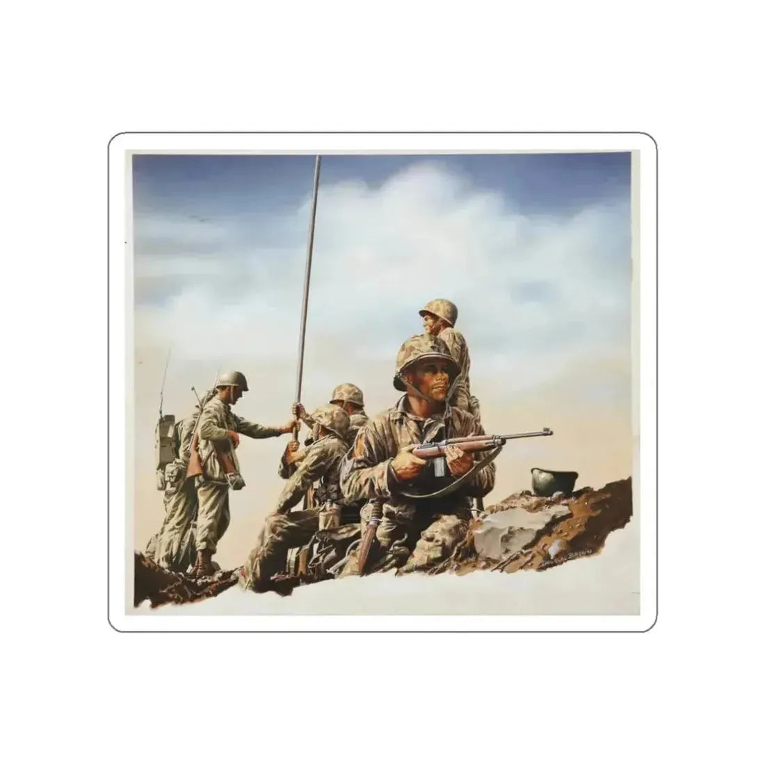 Korean War Illustration (Magazine Illustration) STICKER Vinyl Die-Cut Decal - The Sticker Space