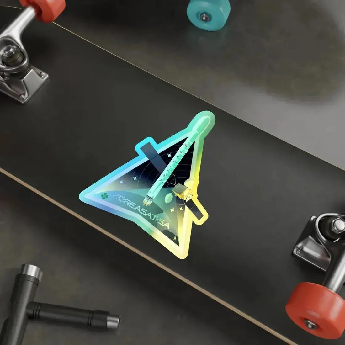 KoreaSat 5A (SpaceX) Holographic STICKER Die-Cut Vinyl Decal - The Sticker Space