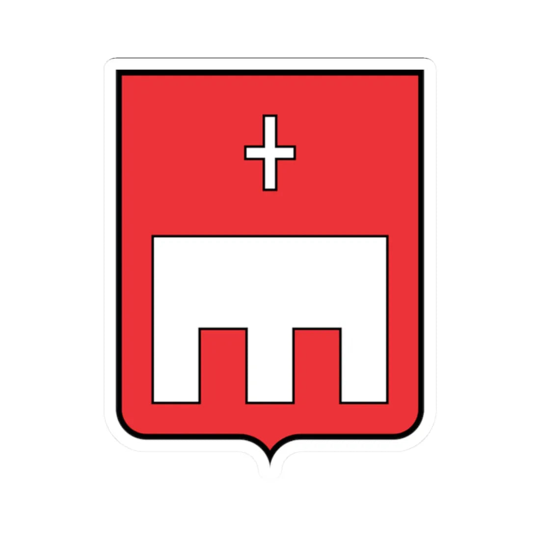 Korostyshiv coat of arms (Ukraine) (Coat of Arms) STICKER Vinyl Kiss-Cut Decal 2 Inch White - The Sticker Space