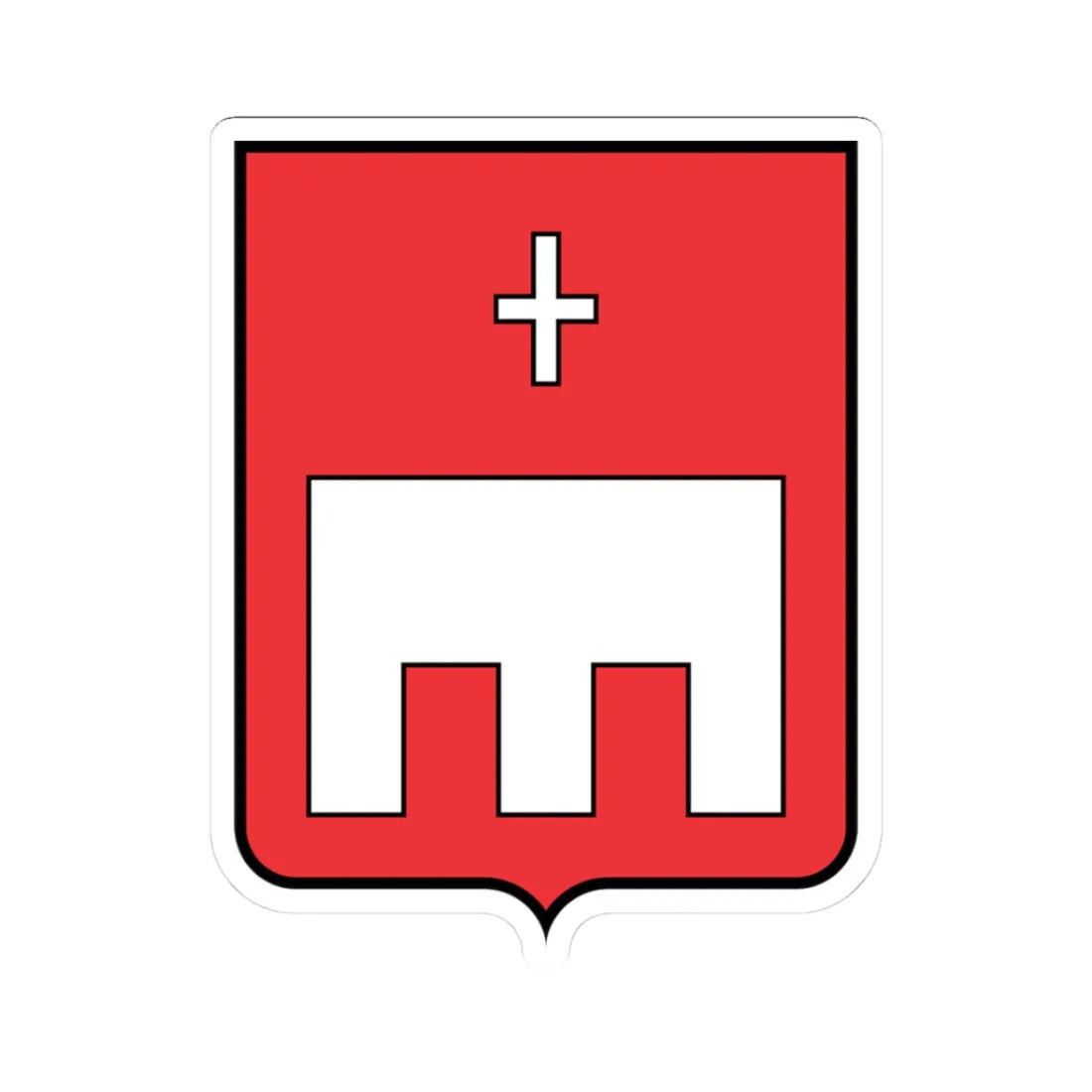 Korostyshiv coat of arms (Ukraine) (Coat of Arms) STICKER Vinyl Kiss-Cut Decal 3 Inch White - The Sticker Space