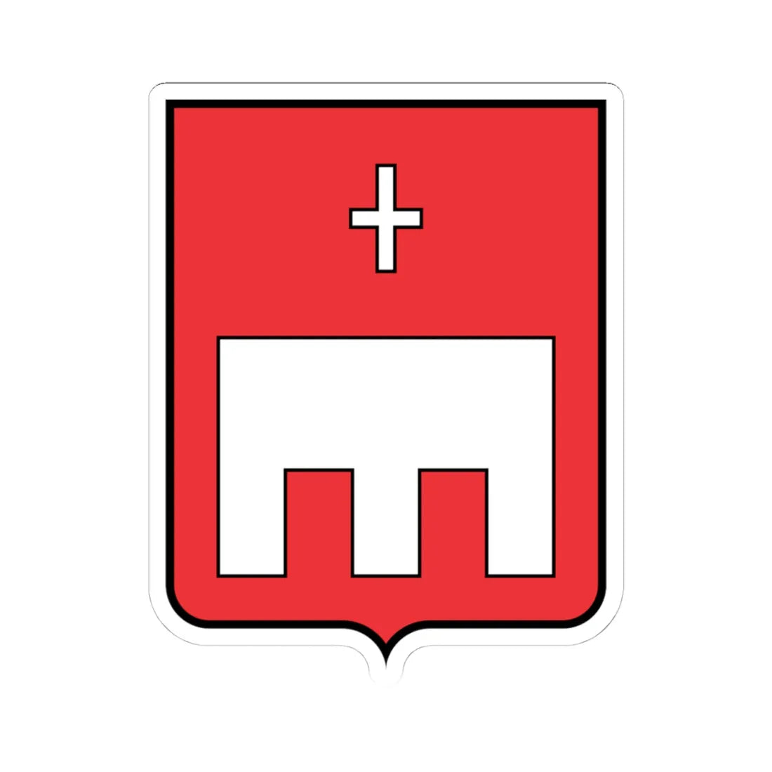 Korostyshiv coat of arms (Ukraine) (Coat of Arms) STICKER Vinyl Kiss-Cut Decal 4 Inch White - The Sticker Space