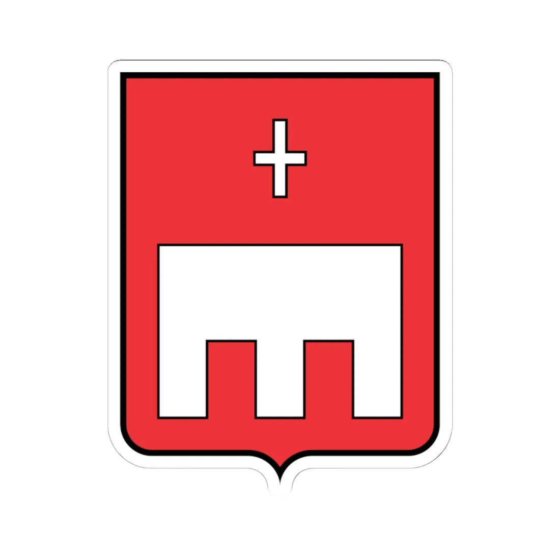 Korostyshiv coat of arms (Ukraine) (Coat of Arms) STICKER Vinyl Kiss-Cut Decal 6 Inch White - The Sticker Space