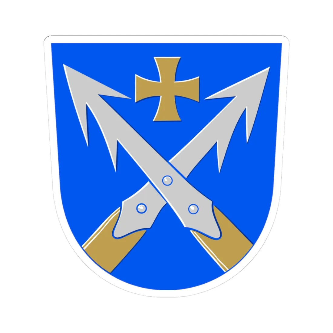 Korsnäs.vaakuna (Finland) (Coat of Arms) STICKER Vinyl Kiss-Cut Decal 3 Inch White - The Sticker Space