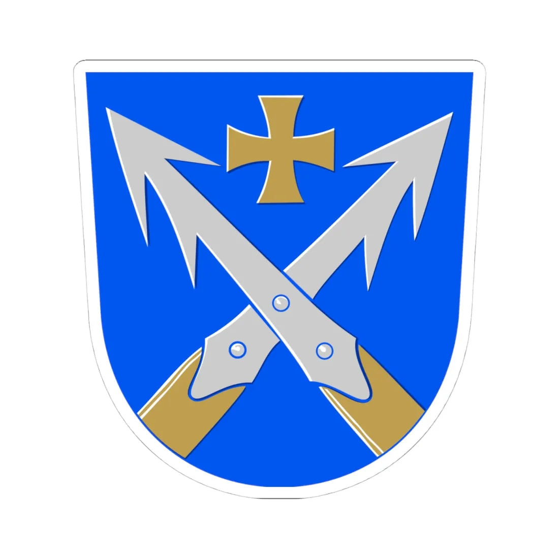Korsnäs.vaakuna (Finland) (Coat of Arms) STICKER Vinyl Kiss-Cut Decal 4 Inch White - The Sticker Space