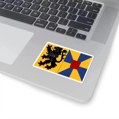 Kortemark vlag (Belgium) STICKER Vinyl Kiss-Cut Decal - The Sticker Space