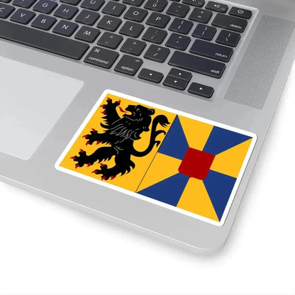 Kortemark vlag (Belgium) STICKER Vinyl Kiss-Cut Decal - The Sticker Space