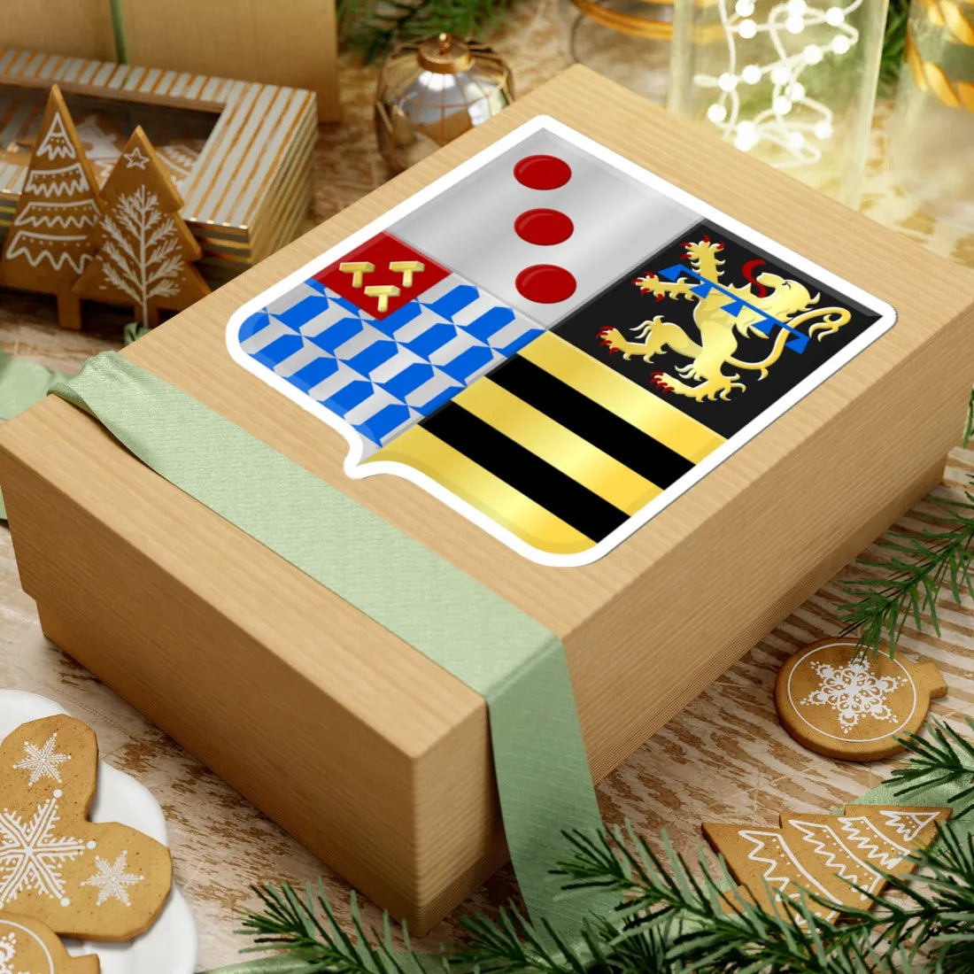 Kortenaken wapen (Belgium) (Coat of Arms) STICKER Vinyl Kiss-Cut Decal - The Sticker Space